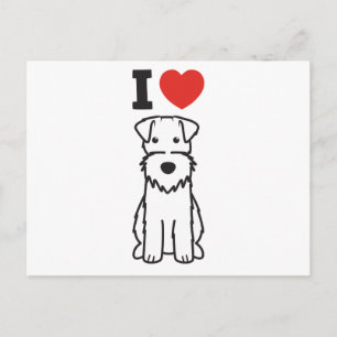 Cartão Postal Cartoon do Cão Terrier de Pelo Duro
