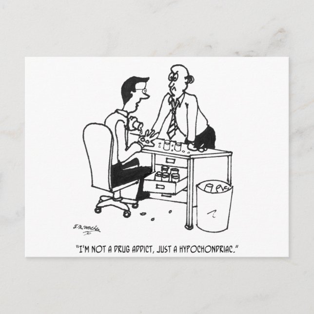 Cartão Postal Cartoon do Hipocondríaco 3104 (Frente)