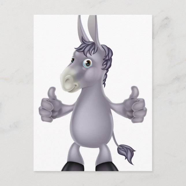 Cartão Postal Cartoon Donkey (Frente)