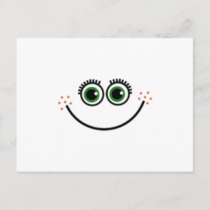 Cartão Postal Cartoon Engraçado Cartoon Expresso Happy Freckle 