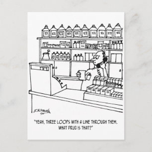 Cartão Postal Cartoon Farmacêutico 3109