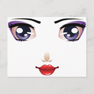 Cartão Postal Cartoon feminino