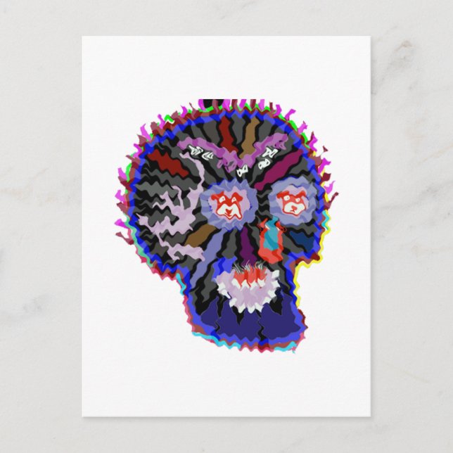 CARTÃO POSTAL CARTOON GHOST SKULL HALLOWEEN (Frente)