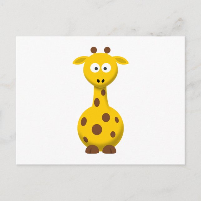 Cartão Postal Cartoon Giraffe (Frente)