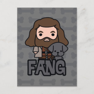 Cartão Postal Cartoon Hagrid e Fang Character Art