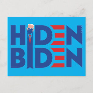 Cartão Postal Cartoon Hiden Biden