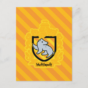 Cartão Postal Cartoon Hufflepuff Crest