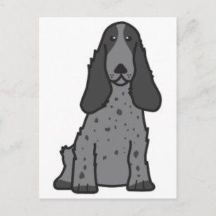 Cartão Postal Cartoon Inglês Cocker Spaniel Dog