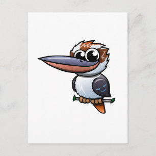 Cartão Postal Cartoon Kookaburra