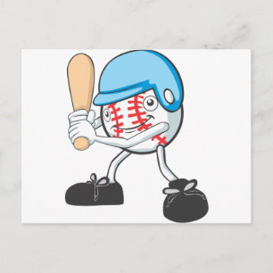 Cartão Postal Cartoon legal de Bateria de Baseball