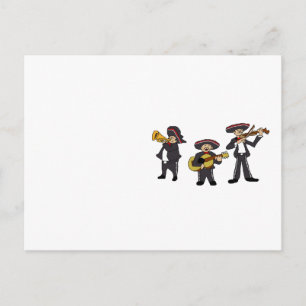 Cartão Postal Cartoon Mariachi Banda Fiesta