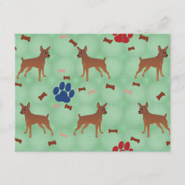 Cartão Postal Cartoon Miniature Pinscher