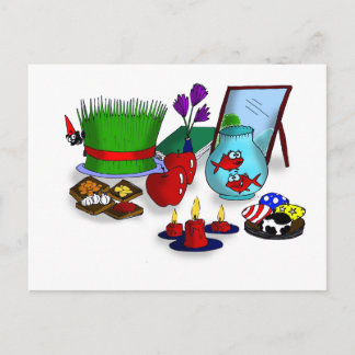Cartão Postal Cartoon Noroz