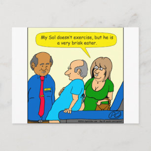 Cartão Postal Cartoon para comedores muito arriscados