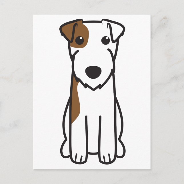 Cartão Postal Cartoon Parson Russell Terrier Dog (Frente)