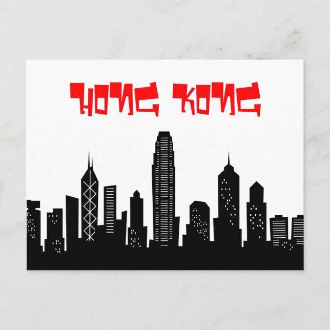 Cartão Postal Cartoon postal de Hong Kong (Frente)