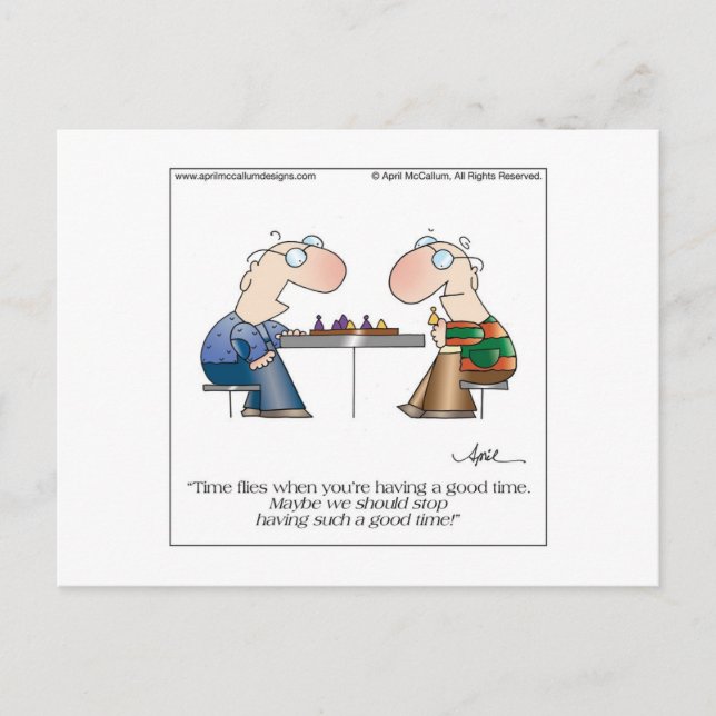 Cartão Postal Cartoon Postcard do GOOD TIMES por April McCallum (Frente)