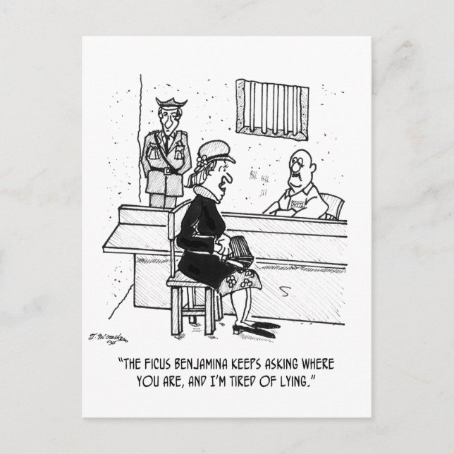 Cartão Postal Cartoon prisional 9493 (Frente)