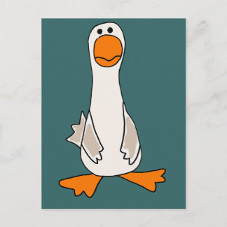 Cartão Postal Cartoon Sad Goose Engraçado
