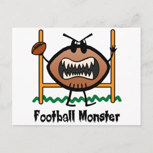 Cartão Postal Cartoon Sports Clip Art Angry Mad Football Monster