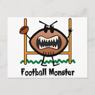 Cartão Postal Cartoon Sports Clip Art Angry Mad Football Monster