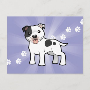 Cartão Postal Cartoon Staffordshire Bull Terrier