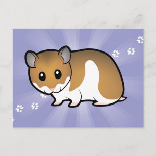Cartão Postal Cartoon Syrian Hamster