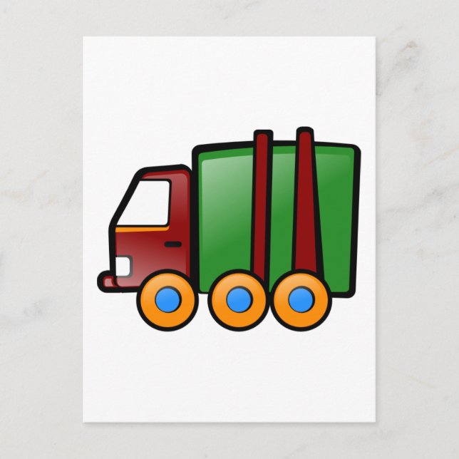 Cartão Postal Cartoon Truck (Frente)