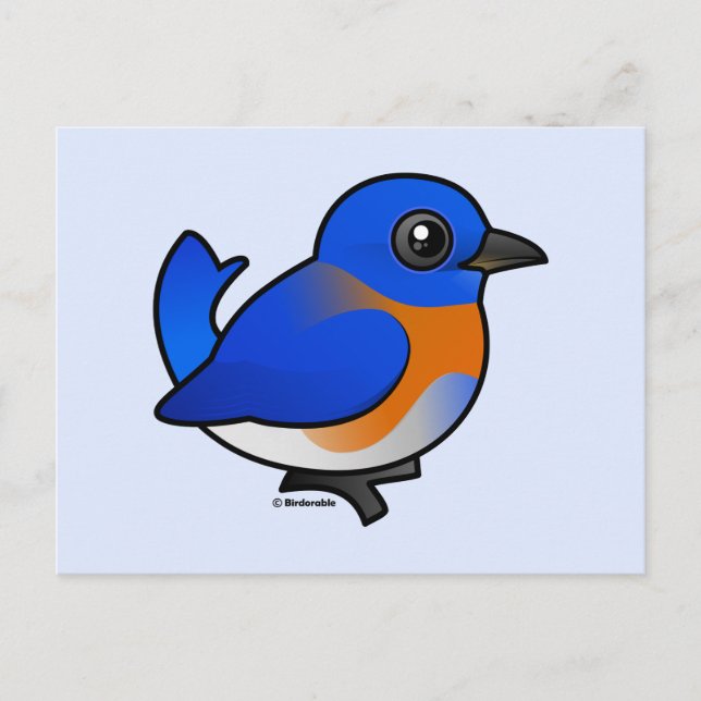 Cartão Postal Cartoon Western Bluebird (Frente)