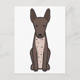 Cartão Postal Cartoon Xoloitzcuintli