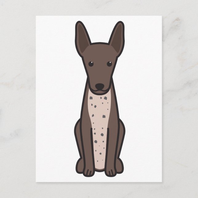Cartão Postal Cartoon Xoloitzcuintli (Frente)