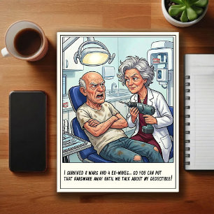 Cartão Postal Cartum de Consultório Dentário Humorístico