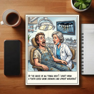 Cartão Postal Cartum de Consultório Odontológico Humorístico