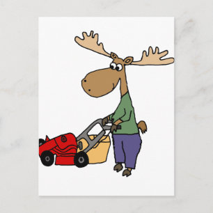 Cartão Postal Cartum de Lawn Moose Funny