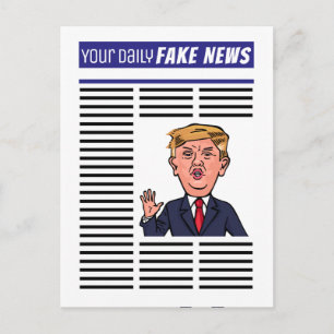 Cartão Postal Cartum Engraçado do Presidente Donald Trump Notíci