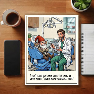 Cartão Postal Cartum Humorístico de Consultório Odontológico