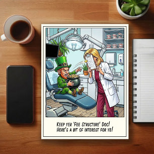 Cartão Postal Cartum Humorístico de Consultório Odontológico