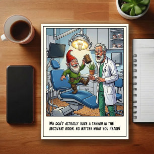 Cartão Postal Cartum Humorístico de Consultório Odontológico