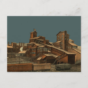 Cartão Postal Carvão Antracite Carvão Mineiro Mineiro Arte Minei