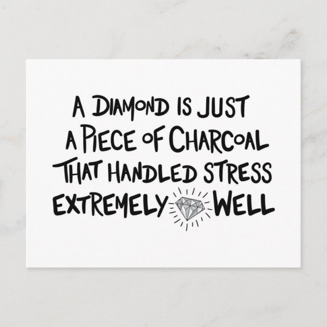Cartão Postal carvão para Diamond (Frente)