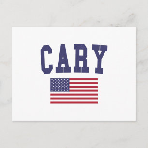 Cartão Postal Cary US Flag