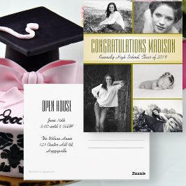 Cartão Postal Casa Aberta de Graduação de Filhas Multifotográfic