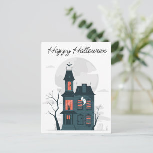 Cartão Postal Casa Assombrada de Halloween