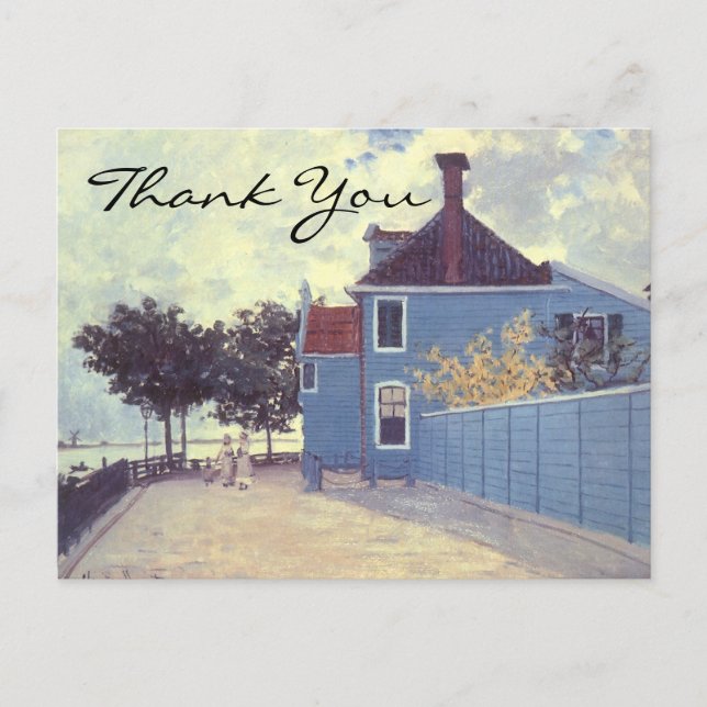 Cartão Postal Casa Azul de Monet em Zaandam (Frente)