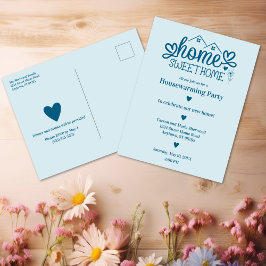 Cartão Postal Casa Azul Doce Uso Doméstico Personalizado