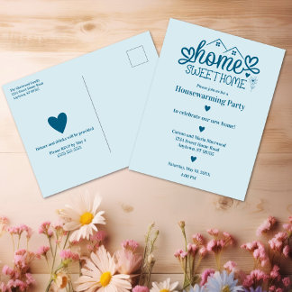 Cartão Postal Casa Azul Doce Uso Doméstico Personalizado