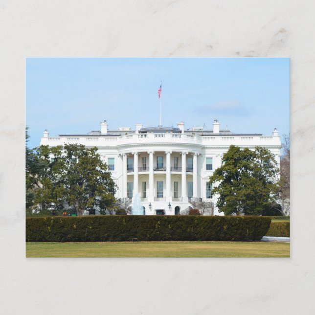 Cartão Postal Casa Branca Do Lawn (Frente)