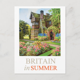 Cartão Postal Casa Britânica Tradicional e Jardim