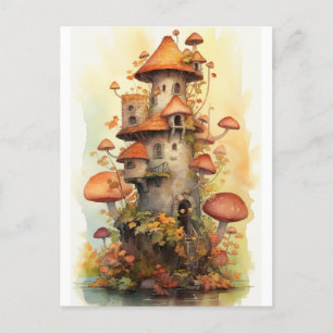 Cartão Postal casa cogumelo