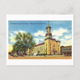 Cartão Postal Casa da Corte de Lycoming em Williamsport, Penn.
